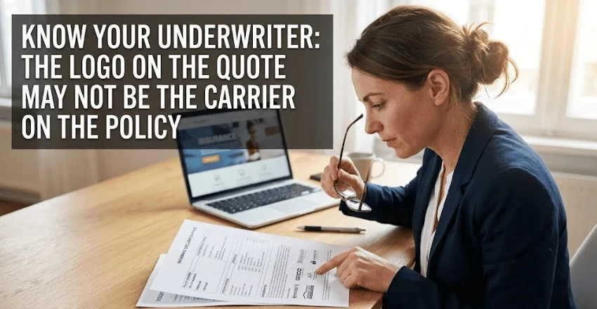 Who underwrites the policy you buy 